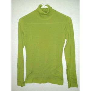 Escada Turtle Neck Sweater Green 100% Virgin Wool Women's XS Made in Italy